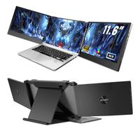 GTMEDIA Extensor de Pantalla para portátil de 11.6 Pulgadas, Extensor de Monitor de portátil FHD de 1080P, Monitor portátil de Doble Altavoz Integrado, Tipo C/USB/HDMI Plug and Play