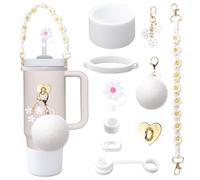 GTNCE 10 Piezas Accesorios para Stanley Cup, para Stanley Cup Accesorios, Incluye Funda de Silicona para Stanley, Tapones Silicona de Pajitas, Mango de Botella de Agua, para 800ml-1100ml Stanley Cup