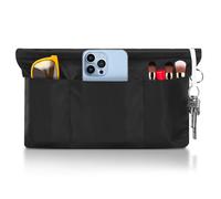 GTNCE Organizador de bolsos de mano, organizador con llavero, organizador de bolsillos multibolsillo para bolsos, organizador de bolsas, impermeable para mujeres y niñas, Negro , Schwarz, M