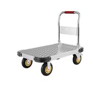GTOULHH Carro de Carga Camión De Placa De Acero, Camión De Plataforma Plegable, Carro De Carga, Carro Portátil, Remolque Doméstico Deslizamiento Suave