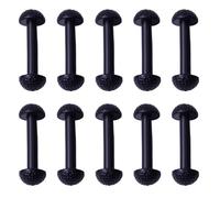 gtpartes 10 piezas de banda de pierna de figura vintage de repuesto para Motu Original Series Figuras de acción Masters of The Universe Toy Leg Connector Sorting Stacking Toys Black Rubber