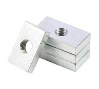 GTPBAO 10 Uds tuerca cuadrada M3 M4 M5 M6 M8 tuercas de bloque deslizantes rectangulares de acero al carbono chapadas en Zinc accesorio de perfil de aluminio Accesorios(M3x10x5.5x2mm)