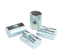 GTPBAO 10 Uds tuerca deslizante tipo T M3 M4 M5 M6 M8 M10 T bloque de pista tuerca de martillo cuadrada for perfil de aluminio 2020 3030 4040 4545 Accesorios(30 series M8)