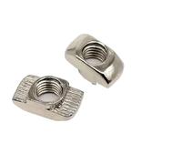 GTPBAO 10 Uds tuerca en forma de T for perfil de aluminio M3 M4 M5 M6 M8 M10 piezas de conexión de tuerca deslizante de bloque estándar europeo Accesorios(30 series M6)
