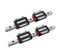 GTPBAO 2 juegos de riel guía lineal HGR20 de 20 mm de ancho, riel deslizante de movimiento lineal con bloque deslizante HGW20CC for robótica de automatización carril de carga(800mm 31.5" long)
