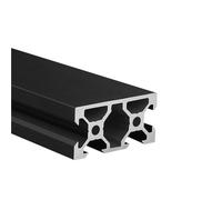 GTPBAO 2 piezas de perfil de aluminio anodizado negro 2040N1 con ranura en V, estándar europeo, 20 x 40 mm, con sello de una sola cara, for bastidores de extrusión Carril extruido(400mm 15.75")