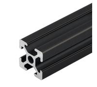 GTPBAO 4 piezas 2020 Perfil de aluminio Tipo T Ranura Marco de riel lineal for CNC Caja de luz Estante Escaleras Soporte de cartelera Nidos de mascotas Carril extruido(Negro,220mm long)