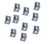GTPBAO Accesorios de soporte de esquina de aluminio de 20 piezas, soportes de conector de 90 grados for perfiles de la serie 2020 3030 4040 4545 Accesorios(Silver,2020)