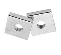 GTPBAO Bloque cuadrangular fino de 20 piezas for perfil de aluminio M2 M3 M4 M5 M6 M8 tuercas cuadradas de acero al carbono tuerca chapada en Zinc galvanizada Accesorios(M4x8x8x2mm)