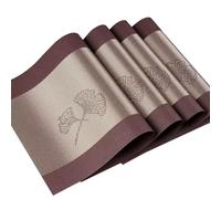 GTPBAO Caminos de Mesa Mantel Individual Lavable 45x30cm, Camino De Mesa De Estilo Japonés para Mesa De Centro, Tapetes Anti-calor, Tapetes Impermeables(Brown,8 pcs)