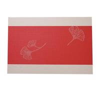 GTPBAO Caminos de Mesa Mantel Individual Lavable 45x30cm, Camino De Mesa De Estilo Japonés para Mesa De Centro, Tapetes Anti-calor, Tapetes Impermeables(Red,2 pcs)