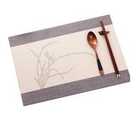 GTPBAO Caminos de Mesa Tapete Estilo Rústico para El Hogar, La Cocina y El Restaurante, 45x30cm, Impermeable Anti-calor Mantel Individual, Estilo Occidental(Beige,10 pcs)