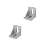 GTPBAO Conector de esquina 2020, perfil de extrusión de 20x20mm, soporte de junta interior, cierre de ajuste de esquina de aluminio de 90 grados, 5 uds. Accesorios(Silver)