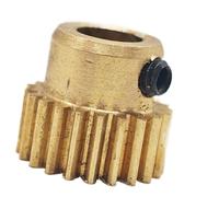 GTPBAO Engranaje cilíndrico de cobre de 0,6 m y 22 dientes, módulo 0,6, engranaje recto de 22 dientes con dientes rectos escalonados, piñón impulsor del motor, tornillo M3 eje Hardware(3.17mm bore)