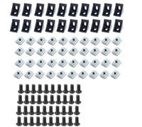 GTPBAO Juego de 20 conectores de perfil de aluminio, soportes de esquina de ángulo recto 2020, tuercas de ranura tipo M5 T, conjunto de tornillos hexagonales M5x8mm Accesorios(Negro)