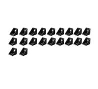 GTPBAO Juego de conectores de perfil de aluminio 3030, esquina de 90 grados, 20 piezas soportes angulares, 40 tapas hexagonales M6x12mm, 40 tuercas M6 T Accesorios(Negro)