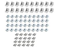 GTPBAO Juego de conexión de perfil de aluminio 2020, conexión de junta de ángulo recto, tuerca de eslinga con ranura tipo M5 T, ajuste de fijación de 90 grados Accesorios(Silver)