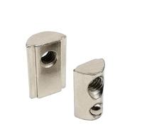 GTPBAO Juego de tuercas de bola de resorte de perfil de aluminio, M3, M4, M5, M6, M8, M10, tuercas deslizantes de bloque for riel de extrusión, 10 Uds. Accesorios(3040 series M6)