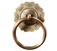 GTPBAO Llamador Puerta 1 Pieza 2 Piezas Anillos De Latón para Tirar Incluye Tornillos Tiradores Clásicos para Puertas Tiradores para Cajones Asideros Decorativos para Pared(1 pc,Ring 5cm)