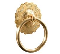 GTPBAO Llamador Puerta Aldaba Antigua De Anilla para Armario Cajón Armario, De Pared, Pequeña Aldaba para Puerta y Portón, Tirador De Latón, Manijas De Agarre(1 pc,Ring 6cm)