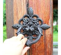 GTPBAO Llamador Puerta Aldaba De Puerta Interior Exterior-Tirador De Puerta De Hierro Forjado Antiguo para Cafetería Patio Tienda De Comestibles, Soporte para Colgar En La Pared, 01011