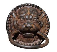 GTPBAO Llamador Puerta Aldabas De Puerta De Hierro Forjado con Forma De León, Tirador Artesanal para Jardín, Tienda De Comestibles, Tirador Clásico con Forma De Cabeza De León(1 pc)