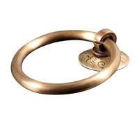 GTPBAO Llamador Puerta Color Bronce Antiguo Tirador De Gabinete, Aldaba De Pared para Cercas Cajón Casa De Familia, Interior y Exterior Tirador De Latón(1 pc,Ring 6cm)