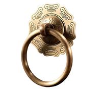 GTPBAO Llamador Puerta Tirador De Latón Rústico, Tiradores Metálicos, Aldabas para Muebles Clásicos, Edificios Antiguos y Puertas De Armarios, Color Bronce Antiguo.(1 pc,Ring 5cm)