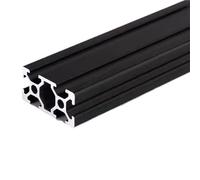 GTPBAO Marco de perfil ranurado tipo T 2040 de 20 x 40 mm, extrusión de aluminio negro, marco de riel lineal for montaje en banco de trabajo Carril extruido(500mm)