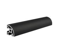 GTPBAO Marco de riel de arco de 30 x 30 mm, perfil de aluminio anodizado 3030R, estándar europeo, for vitrina de banco de trabajo. Carril extruido(Negro,650mm long)