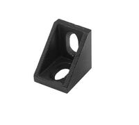 GTPBAO Paquete de 10 soportes de esquina de aluminio for perfil 2020, accesorios de ángulo en forma de L, conexión de sujetadores de 17mm X 20mm Accesorios(Negro)