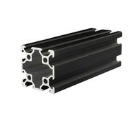 GTPBAO Perfil de aluminio 4040 con ranura en V, 40 x 40 mm, extrusión de tubo cuadrado, estándar europeo, marco de riel lineal con oxidación anódica negra Carril extruido(100mm long)