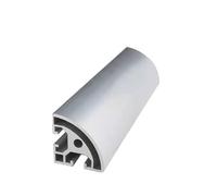 GTPBAO Perfil de aluminio de 40 x 40 mm, estándar europeo 4040R, extrusión lineal de arco, marco de esquina for estanterías de flores. Carril extruido(250mm long)