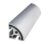GTPBAO Perfil de extrusión de aluminio plateado 4040R, estándar europeo, ranura de 8,2 mm, riel de arco de 40 x 40 mm, for estanterías industriales, marcos de bricolaje Carril extruido(1000mm)
