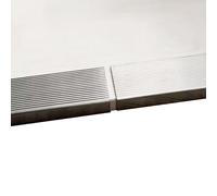 GTPBAO Perfil de transición Listón De Transición para Escalones De Alta Resistencia, Longitud 90cm 110cm 130cm 150cm, Acero Inoxidable, Listón De Transición Plano(110cm/43.3 Inch)