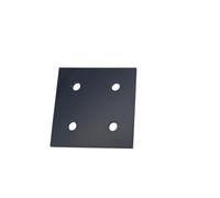 GTPBAO Placa de conexión cuadrada de 4 orificios for perfil de extrusión de aluminio 3030 4040, placa de junta negra, soporte de sujeción de esquina, 2 uds. Accesorios(3030)