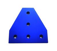 GTPBAO Placa de junta exterior de aluminio azul for perfil de aluminio 2020, placa de refuerzo en forma de T de 5 orificios, conexión en ángulo recto Accesorios