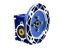 GTPBAO Reductor de velocidad de tornillo sin fin NMRV030, compacto, 63B5, brida redonda, orificio de entrada de 11 mm y orificio de salida de 14 mm. eje reductor(Ratio 10 to 1)