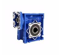 GTPBAO Reductor de velocidad de tornillo sin fin NMRV050, brida de 86 x 86 mm, eje de entrada de 14 mm y diámetro de salida de 24 mm. eje reductor(Ratio 25 to 1)