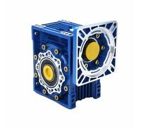 GTPBAO Reductor de velocidad de tornillo sin fin NMRV063, brida de 130 x 130 mm, eje de entrada de 19 mm y diámetro de salida de 25 mm. eje reductor(Ratio 60 to 1)