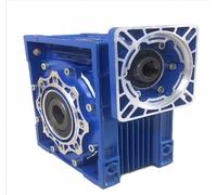 GTPBAO Reductor de velocidad de tornillo sin fin NMRV063, brida de 60 x 60 mm, eje de entrada de 14 mm y diámetro de salida de 28 mm. eje reductor(Ratio 60 to 1)