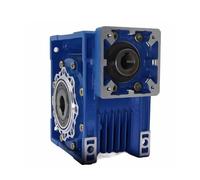 GTPBAO Reductor de velocidad de tornillo sin fin NMRV075, brida de 86 x 86 mm, eje de entrada de 14 mm y diámetro de salida de 35 mm. eje reductor(Ratio 15 to 1)