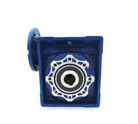 GTPBAO Reductor de velocidad de tornillo sin fin NMRV090 con brida 112B5, entrada de 28 mm, salida de 35 mm eje reductor(Ratio 50 to 1)