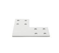 GTPBAO Soporte de esquina en forma de L for perfil de aluminio, placa de refuerzo de ángulo recto de plástico rociado con 8 orificios, sujetadores externos Accesorios(4080L)