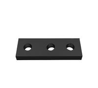 GTPBAO Soporte rectangular negro de 3 agujeros, 2 uds., for perfil de aluminio 2020 3030 4040, placa de conexión, placa de unión, sujetador de esquina Accesorios(4040-3 Hole)
