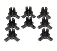 GTPBAO Soportes de esquina de 3 vías, perfil de aluminio 2020, estándar europeo, ranura tipo T de 6mm, conectores ocultos con tornillos, 8 Uds. Accesorios(Negro)