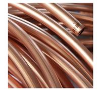 GTPBAO Tubo de cobre blando T2 al 99,9%. Tubo de cobre en espiral de alta conductividad for aire acondicionado y sistemas especializados de refrigeración por agua. Recto(1 meter x 9.52mm x 0.7mm)