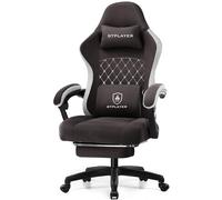 GTPLAYER Silla de Tela para Juegos con reposapiés, Silla ergonómica de Escritorio para computadora con cojín de Resorte de Bolsillo, Soporte Lumbar para Oficina en casa, Soporte Lumbar, Resistente y