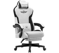 GTPLAYER Silla Gamer, ergonómica de Tejido técnico con Soporte Lumbar, Silla de Ordenador con Respaldo ampliado, soporta hasta 150 kg, Color Gris