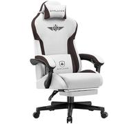 GTPLAYER Silla Gamer ergonómica de Tejido técnico con Soporte Lumbar, Silla de Ordenador con Respaldo ampliado, soporta hasta 150 kg, Color marrón